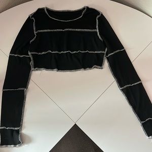 long sleeve forever21 crop top